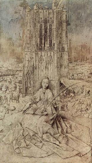 Jan Van Eyck Die Hl. Barbara France oil painting art